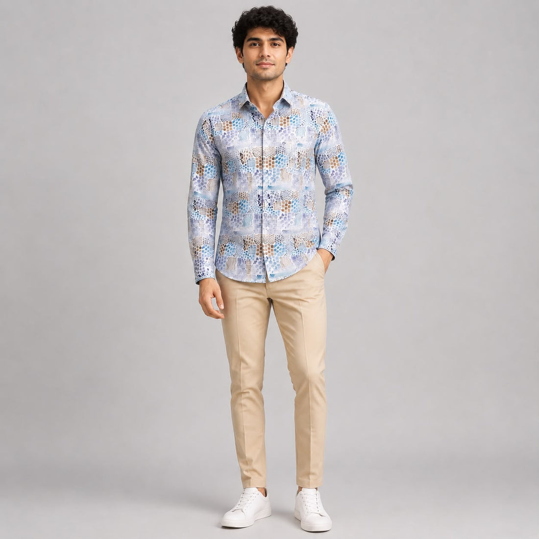 Arctic Grid Shirt for Men