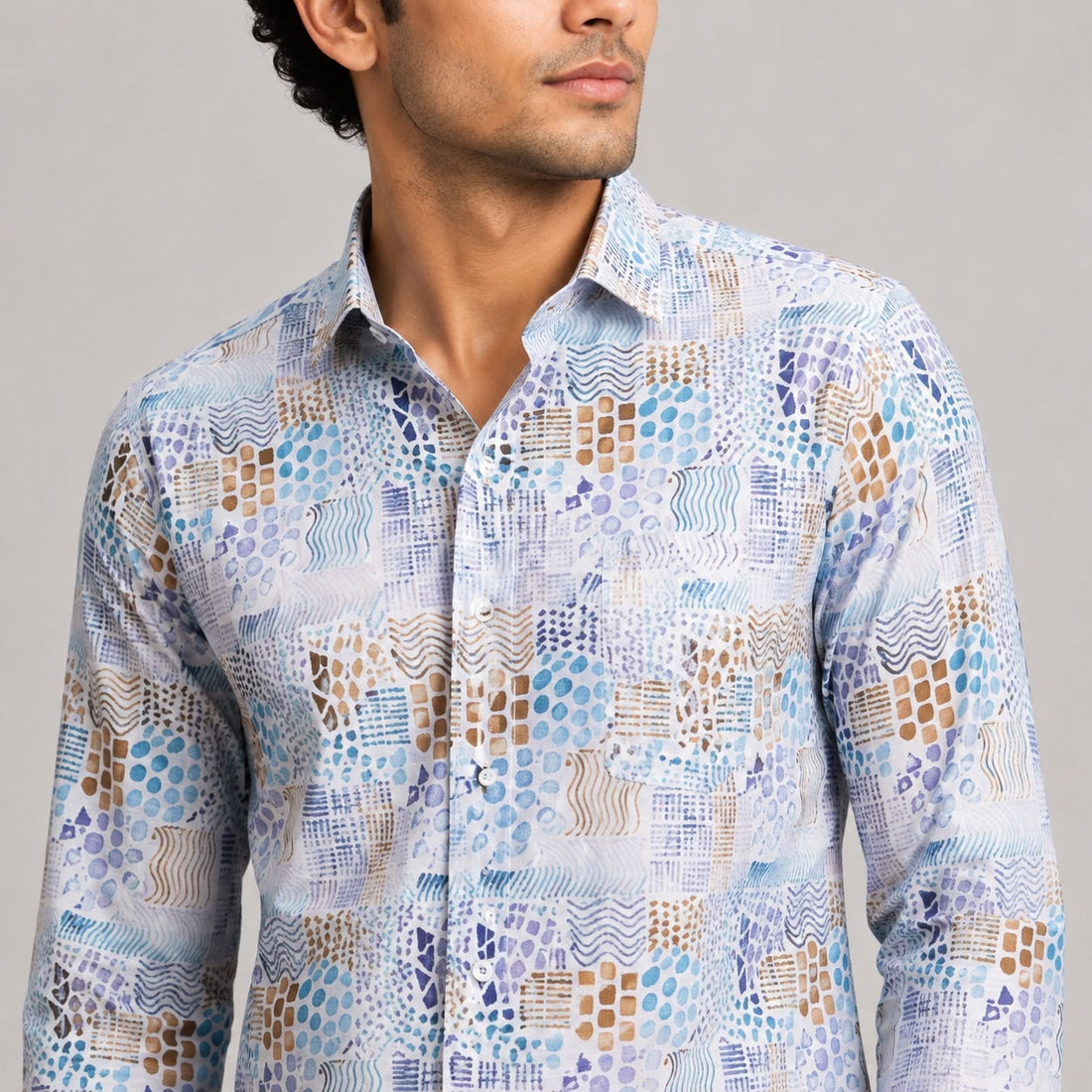 Arctic Grid Shirt for Men