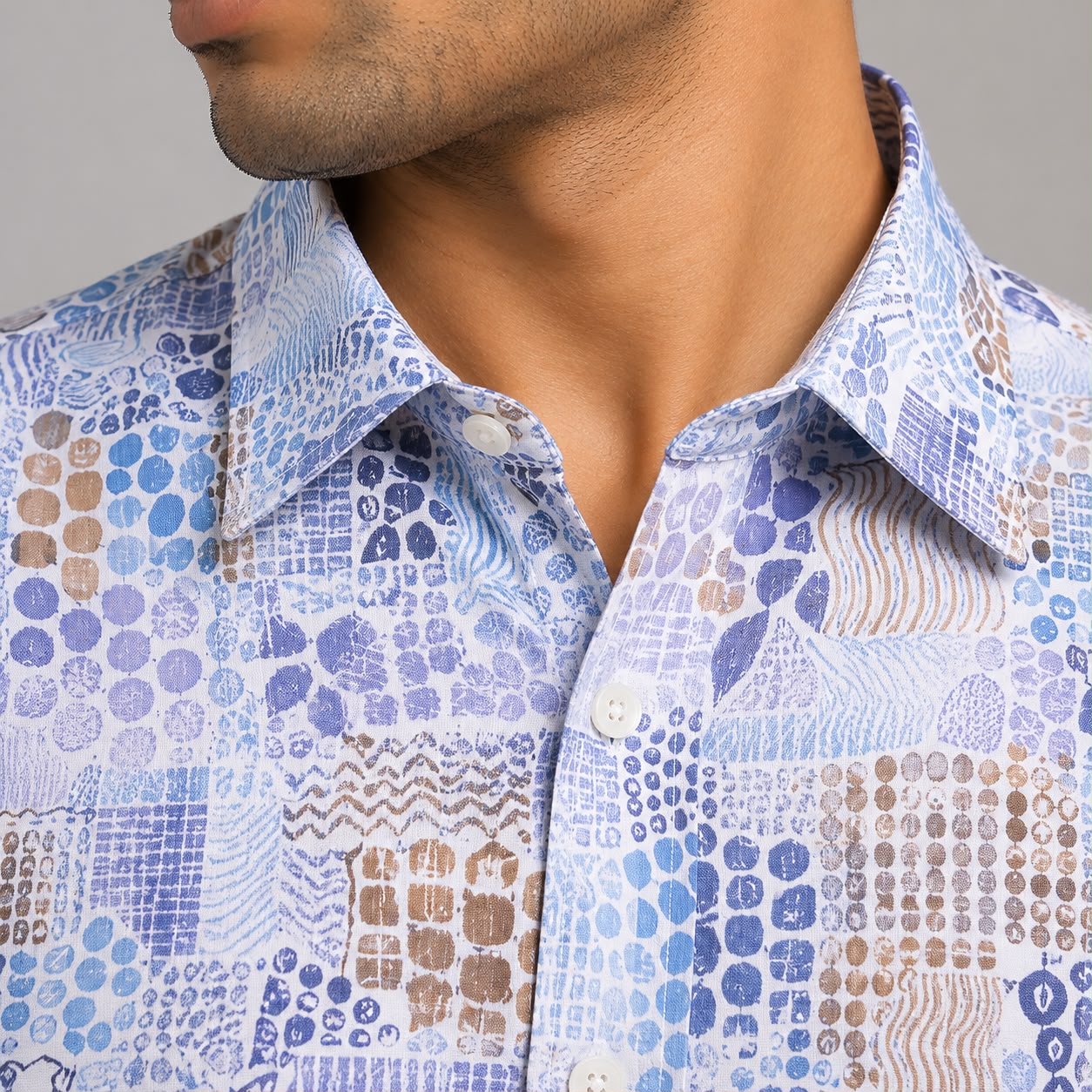 Arctic Grid Shirt for Men