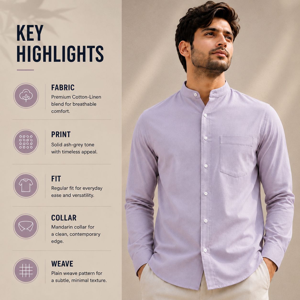 Ashen Aura Shirt for Men