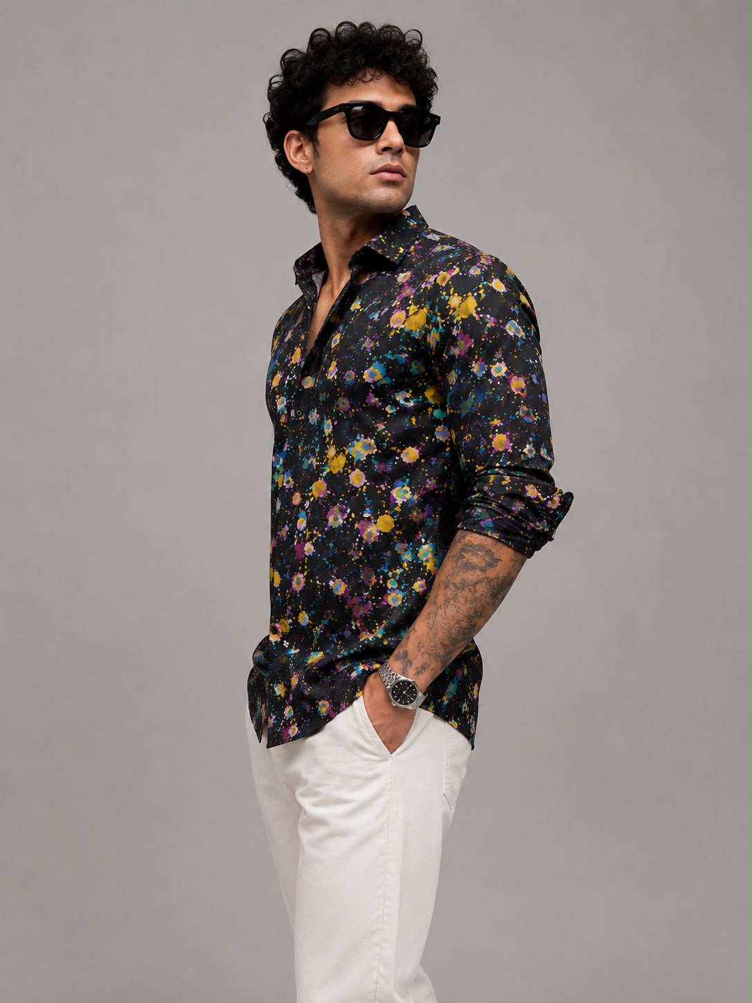 Cosmic Splatter Shirt for Men