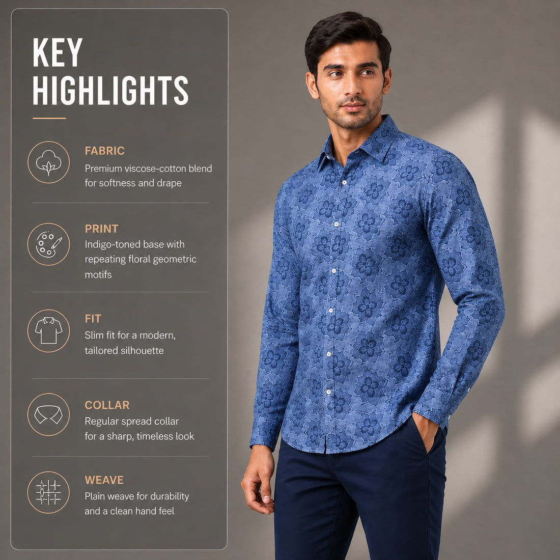Denim Mirage Shirt for Men
