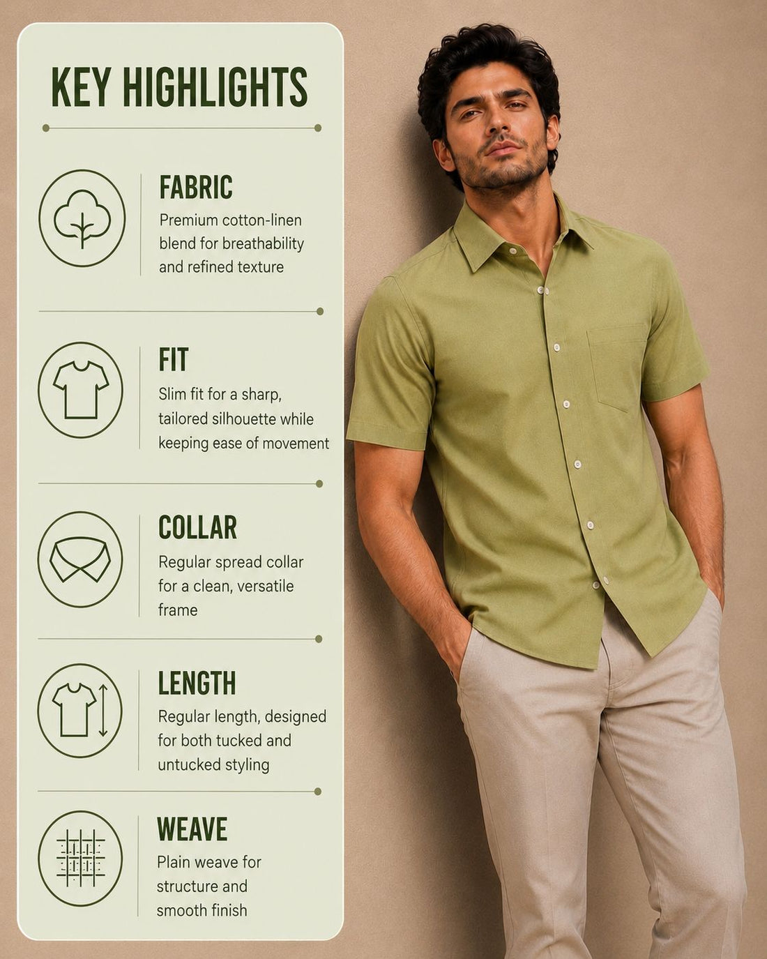 Lime Charm Shirt for Men