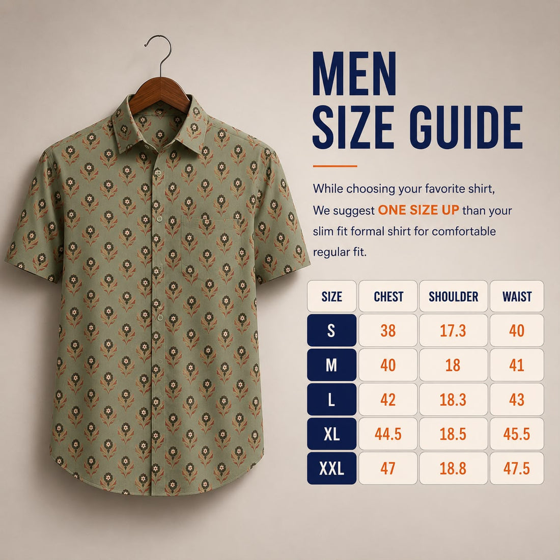 Olive Bloom Shirt for Men