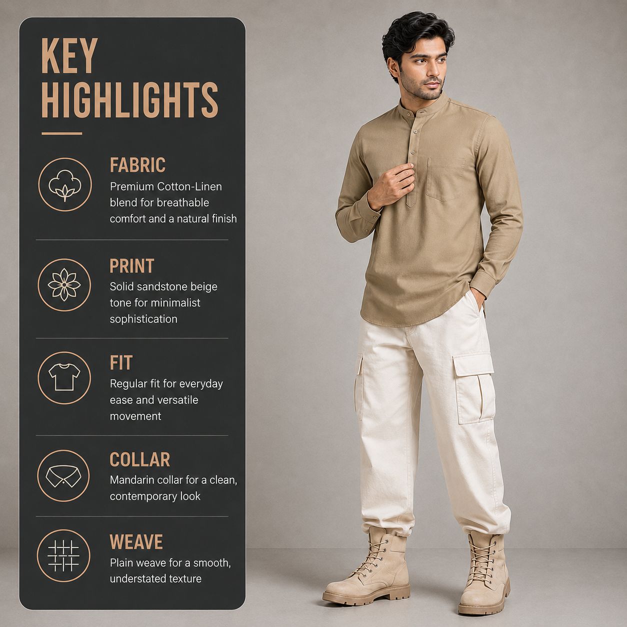Sandstone Shirt for Men