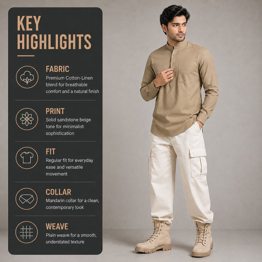 Sandstone Shirt for Men
